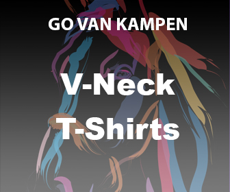 Art Women's V-neck Tshirts by Go van Kampen